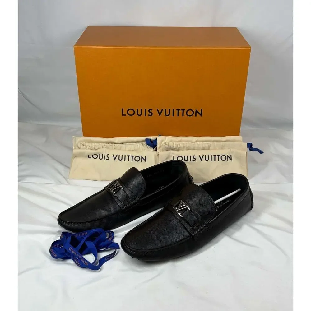 Louis Vuitton Hockenheim Driving Moccasin Loafers Mens SZ 10.5 SPB JA-366314